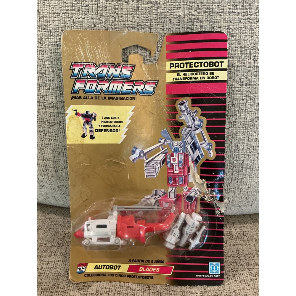 Vintage Transformers G1 Protectobot Blades Autobot Helicopter Spanish Carded